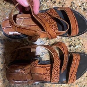 Brand new croco like design size 7 sandals from brand name designer Delman